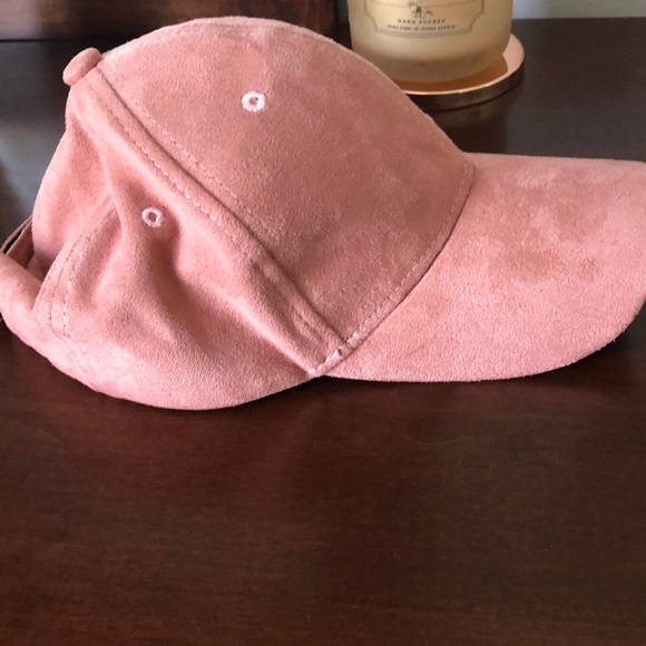 Francescas Pink Suede Baseball Cap Hat - Picture 3 of 6